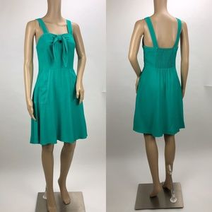A New Day Green Bow Front Dress XS